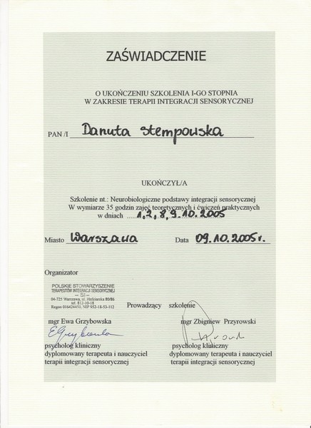 SI 2005 PSTIS Warszawa I stopień Stempowska