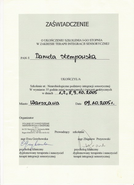 SI 2005 PSTIS Warszawa I stopień Stempowska