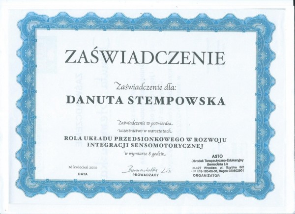 SI 2010 ASTO Rola-układu przedsionkowego