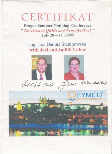 Certyfikat EEG BFB-2005 Praga Lubarowie