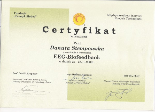 EEG BFB 2009 prof Kropotov dr Tyl