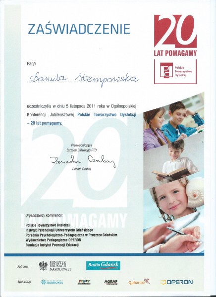 PTD 2011 Dysleksja 2 lat pomagamy Stempowska