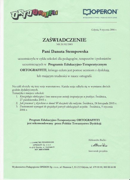 Ortograffiti 2005-2006 Świdnica